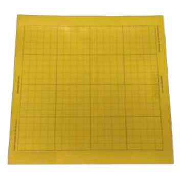 LOT DE 10 PLAQUES DE GLU 500X510 MM JAUNES